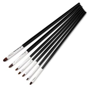 ЧЕТКИ за ГЕЛ ОВАЛ 7 бр ЧЕРНИ