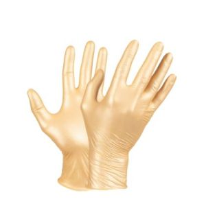 ЗЛАТИСТИ НИТРИЛНИ РЪКАВИЦИ - BEAUTE LUXE GOLD - XS - 50бр