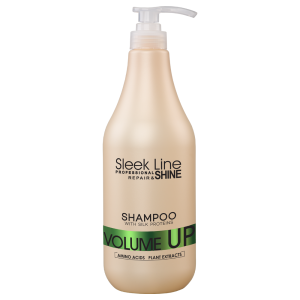 SLEEK LINE VOLUME UP - ШАМПОАН ЗА ТЪНКИ И БЕЗЖИЗНЕНИ КОСИ, ПРИДАВАЩ ОБЕМ С КОПРИНЕНИ ПРОТЕИНИ, АМИНОКИСЕЛИНИ И РАСТИТЕЛНИ ЕКСТРАКТИ 1000мл