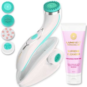ЧЕТКА ЗА ЛИЦЕ 4 В 1 - LUMINEO PRO HOME SPA + ГЕЛ ЗА АКНЕИЧНА КОЖА - 100мл - ТЮРКОАЗ