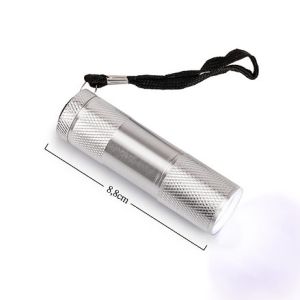 LED/UV ФЕНЕРЧЕ - SILVER - 9W