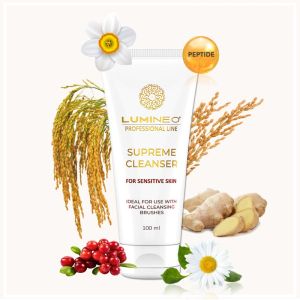 ЧЕТКА ЗА ЛИЦЕ 4 В 1 - LUMINEO PRO HOME SPA + ГЕЛ ЗА ЧУВСТВИТЕЛНА КОЖА 100 мл - РОЗОВА