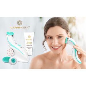 ЧЕТКА ЗА ЛИЦЕ 4 В 1 - LUMINEO PRO HOME SPA + ГЕЛ ЗА ЧУВСТВИТЕЛНА КОЖА 100 мл - ТЮРКОАЗ