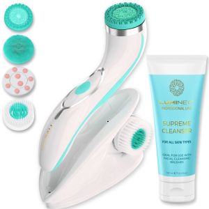 ЧЕТКА ЗА ЛИЦЕ 4 В 1 - LUMINEO PRO HOME SPA + ГЕЛ ЗА ВСИЧКИ ТИПОВЕ КОЖА 100 мл - ТЮРКОАЗ