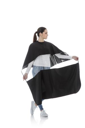 ПЕЛЕРИНА ЗА ПОДСТРИГВАНЕ С ПРОЗОРЕЦ XANITALIA - 145х125см